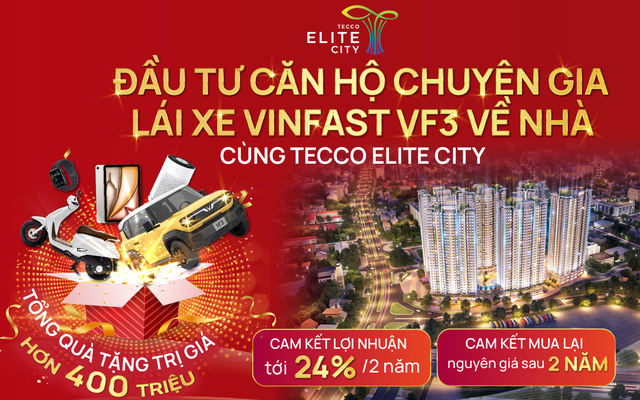 Đầu tư căn hộ chuyên gia - Lái xe VF3 về nhà cùng Tecco Elite City Đầu tư căn hộ chuyên gia - Lái xe VF3 về nhà cùng Tecco Elite City