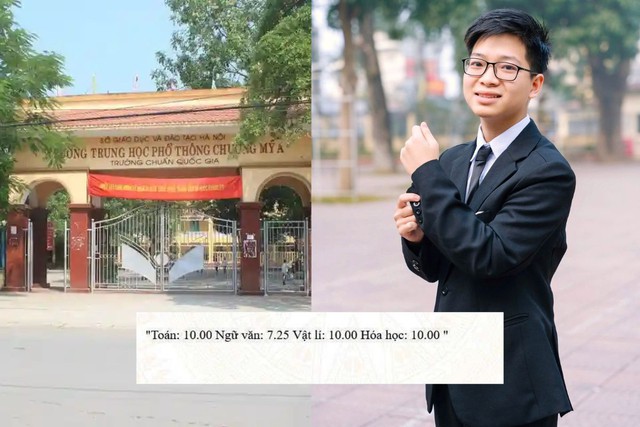 Trường THPT Chương Mỹ A gây sốt với thủ khoa 3 điểm 10: Đầu vào “dễ thở” nhưng thành tích vô địch ở kỳ thi hút 100.000 thí sinh Trường THPT Chương Mỹ A gây sốt với thủ khoa 3 điểm 10: Đầu vào “dễ thở” nhưng thành tích vô địch ở kỳ thi hút 100.000 thí sinh