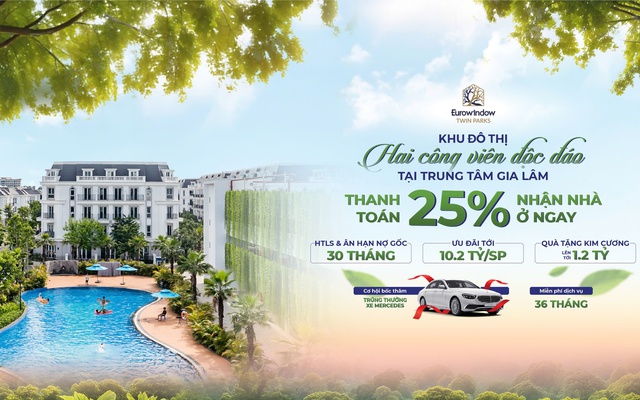 Khách hàng hưởng lợi lớn từ chính sách tài chính linh hoạt tại Eurowindow Twin Parks