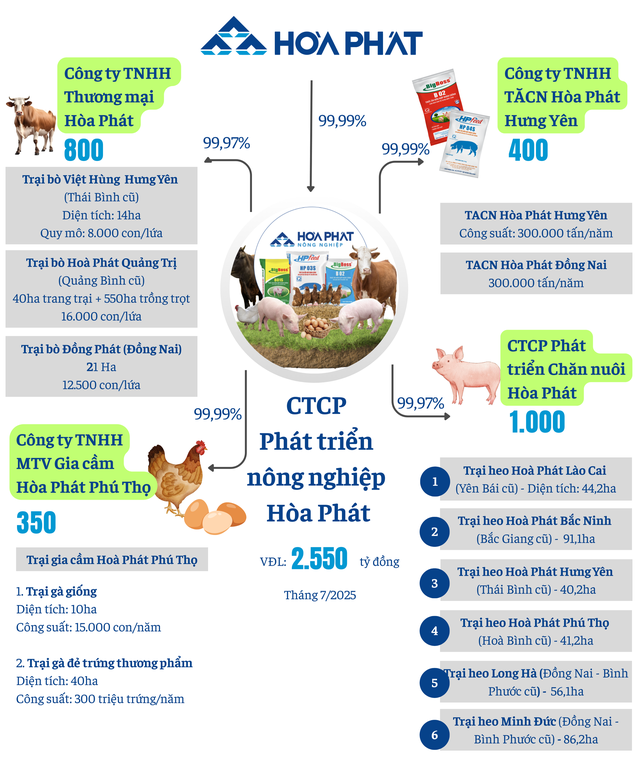 Tỷ phú Trần Đình Long có động thái 'lạ' với nông nghiệp Hòa Phát sau nửa năm báo lãi nghìn tỷ, 'đe dọa' Dabaco và vượt trội so với BAF, HAGL... dù quy mô vốn khiêm tốn- Ảnh 2.