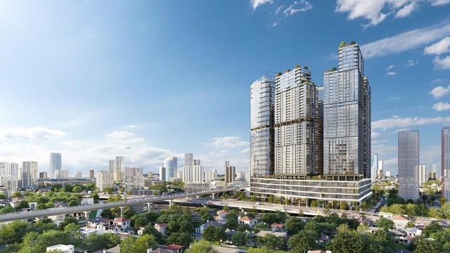 Một đoạn đường chưa đầy 2km ở Hà Nội tập trung hàng loạt trường đại học lớn, cùng nhiều dự án bất động sản, có nút giao ba tầng, metro chạy dọc tuyến - Ảnh 2.
