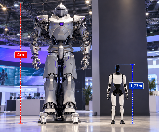 Trung Quốc ra mắt robot khổng lồ ngay tại hội chợ, cao gấp đôi robot Optimus của Elon Musk: Mục đích là gì? - Ảnh 2.