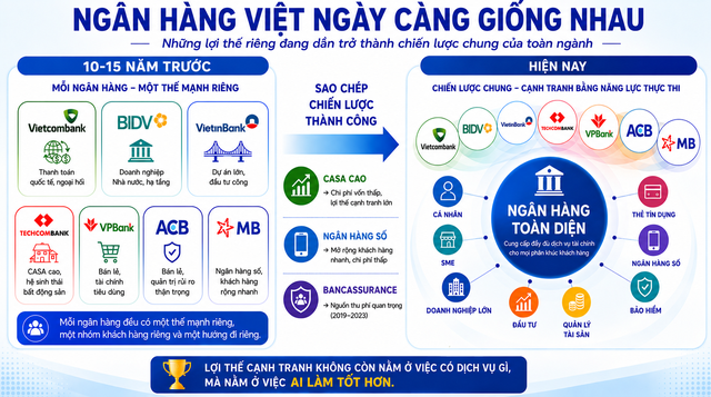 Ngân hàng Việt ngày càng giống nhau: Điều gì sẽ phân hóa các nhà băng trong 10 năm tới? - Ảnh 2.