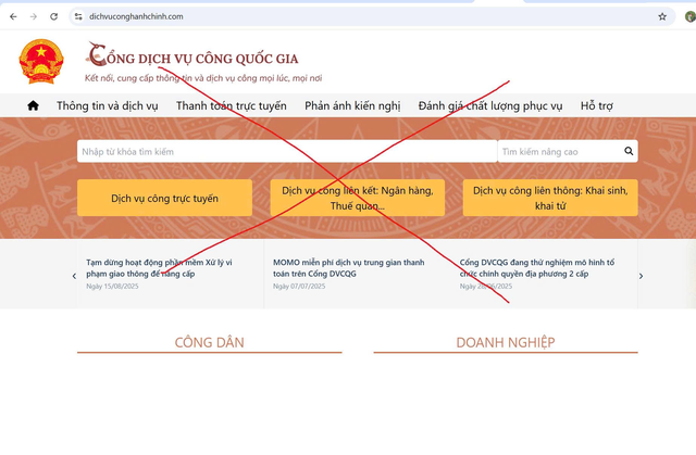Công an cảnh báo gấp tất cả người dân truy cập “dichvuconghanhchinh.com” - Ảnh 1.