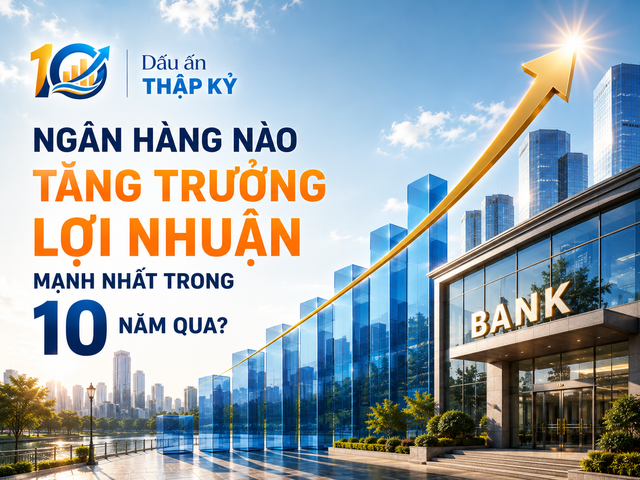 Lợi nhuận nhiều ngân hàng tăng 30 - 50 lần trong 10 năm qua: Lộ diện nhà băng bứt tốc nhanh nhất - Ảnh 1.