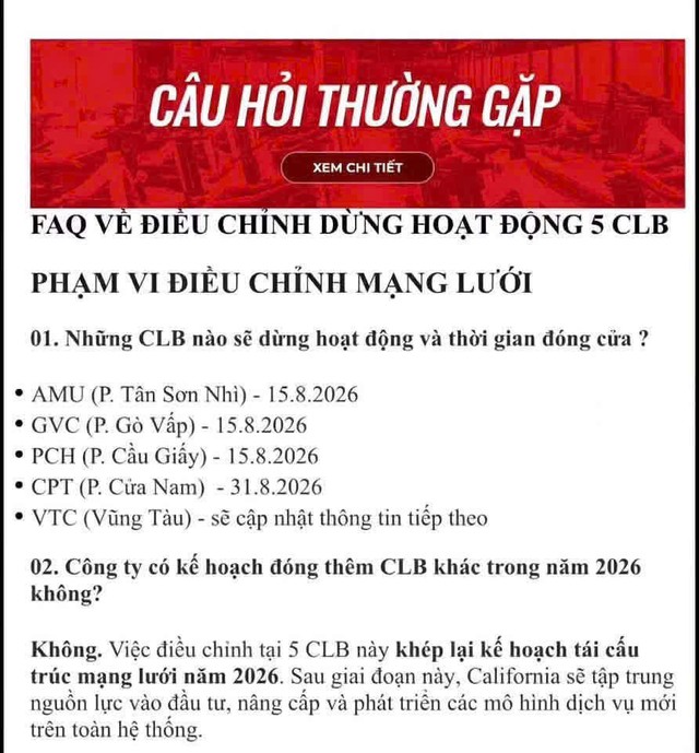 Chuỗi phòng tập California lớn nhất Việt Nam thông báo đóng cửa loạt chi nhành tại TP HCM và Hà Nội - Ảnh 1.