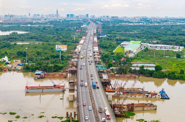 Một trong hai gói thầu của dự án mở rộng cao tốc TP HCM - Long Thành do Liên danh Đèo Cả thực hiện. Ảnh: Đèo Cả