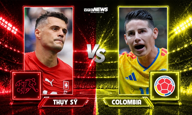 Nhận định, dự đoán tỷ số Thụy Sĩ vs Colombia: Xhaka đối đầu James Rodriguez
