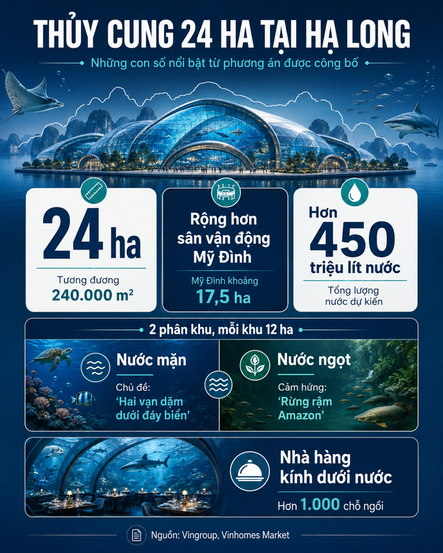 Thuỷ cung Vingroup đầu tư lớn cỡ nào, mà gấp 6 lần ở Trung Quốc, vượt kỷ lục Guiness hiện tại?- Ảnh 2.