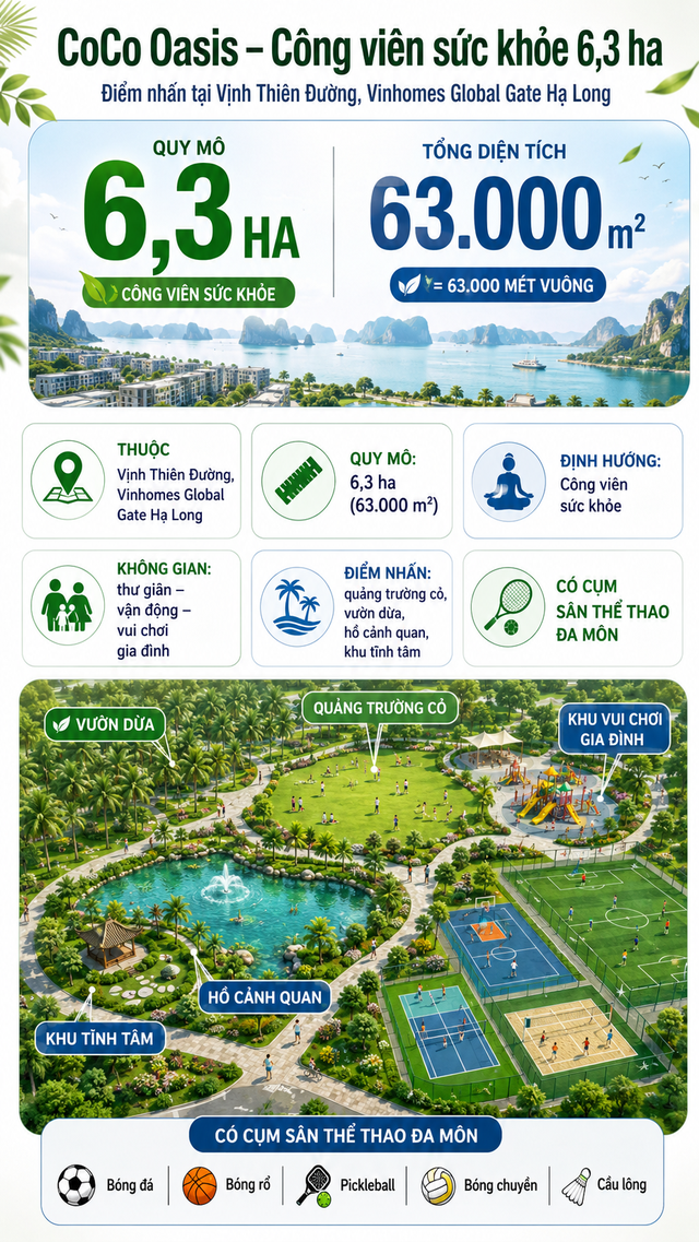 Ông Phạm Nhật Vượng đang cho xây "công viên sức khỏe" trong tổ hợp đô thị, nghỉ dưỡng bên vịnh Di sản: Rộng 6,3ha, mô hình như ở với Nhật Bản, Singapore, Trung Quốc - Ảnh 3.