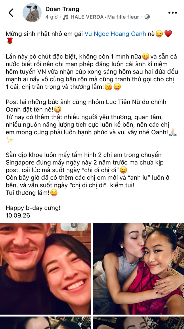 Bạn thân đăng ảnh thân mật của MC Hoàng Oanh và Lê Giang Patrik - Ảnh 3.