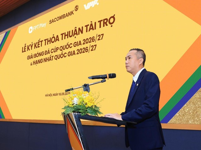 Ngân hàng SACOMBANK lần đầu đồng hành cùng hai giải bóng đá chuyên nghiệp quốc gia - Ảnh 1.