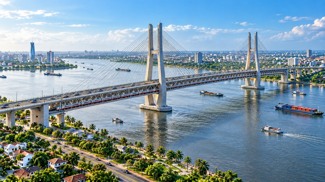 Việt Nam sắp xây cầu 2 tầng vượt dòng chảy 235km: Vốn đầu tư hơn 27.000 tỷ đồng, không chỉ dành cho phương tiện đường bộ - Ảnh 1.
