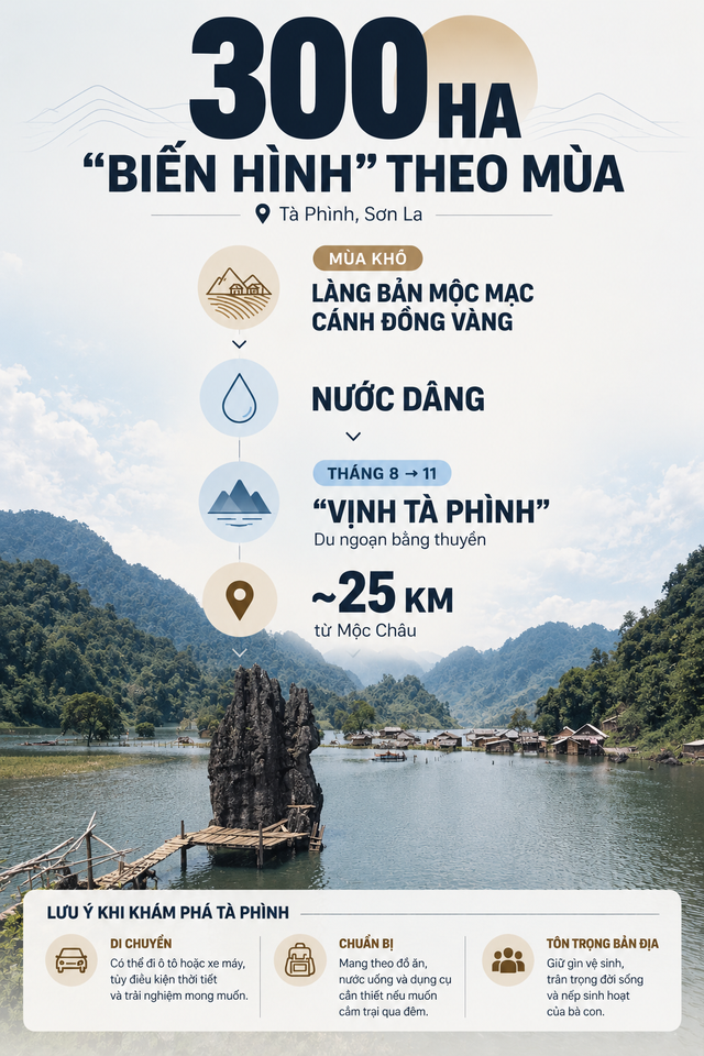 Việt Nam có “vịnh” 300 ha nằm giữa núi: Không thông ra biển, chỉ xuất hiện khoảng 4 tháng trong năm - Ảnh 1.