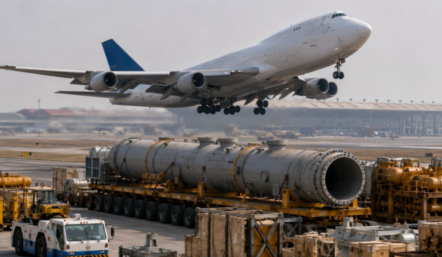 Phát hiện một máy bay Boeing 747 khởi hành từ láng giềng Việt Nam, chở 90 tấn thiết bị tới Saudi Arabia, thực hiện một nhiệm vụ quan trọng - Ảnh 1.
