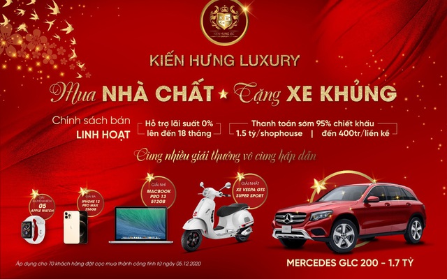 Kiến Hưng Luxury tung chương trình ưu đãi “Mua nhà chất - Tặng xe khủng”