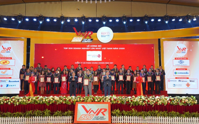 Viet Capital Securities lọt top 500 doanh nghiệp lớn nhất 2020