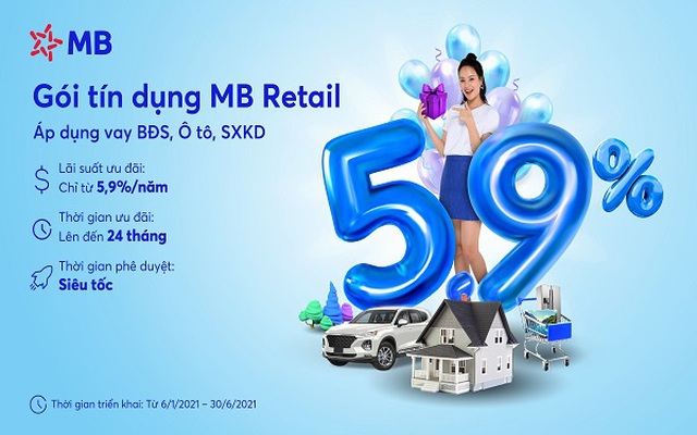 MB tung gói tín dụng "MB Retail năm 2021” lên đến 50.000 tỷ đồng