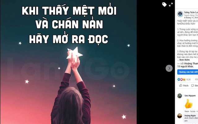 “Sống tích cực mỗi ngày” – Fanpage giúp mọi người lạc quan hơn