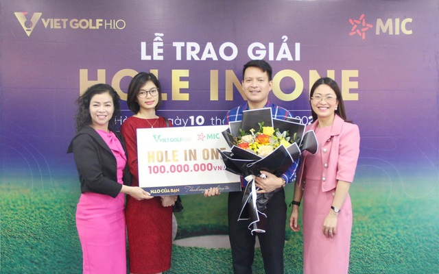 Bảo hiểm Quân đội trao giải Hole In One 100 triệu đồng sau 5 ngày trúng HIO