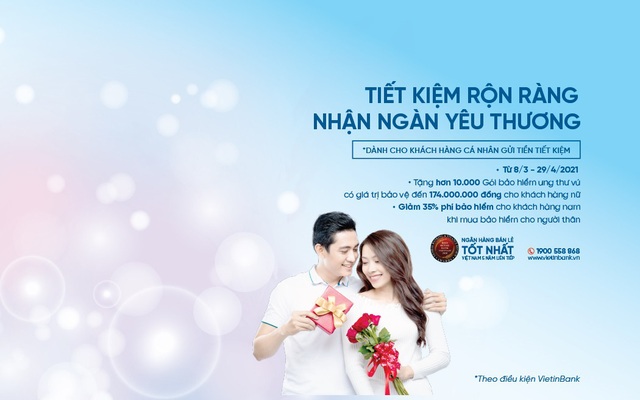 “Tiết kiệm rộn ràng - Nhận ngàn yêu thương” cùng bảo hiểm VietinBank