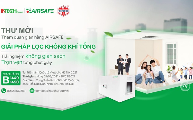 Airsafe mang giải pháp lọc không khí tổng đến triển lãm Vietbuild 2021