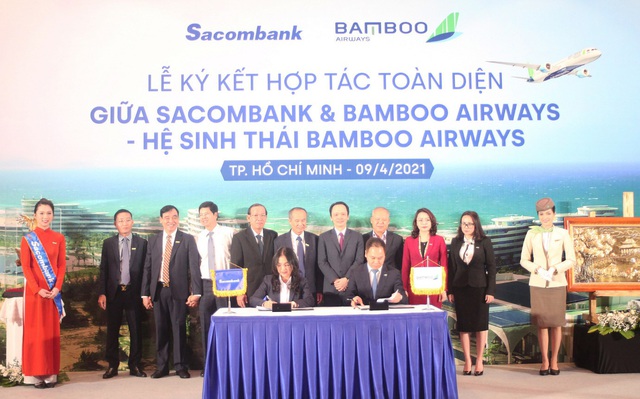 Chủ tịch Sacombank tại lễ ký hợp tác toàn diện với Bamboo Airways: “Hai thương hiệu, triệu giá trị”