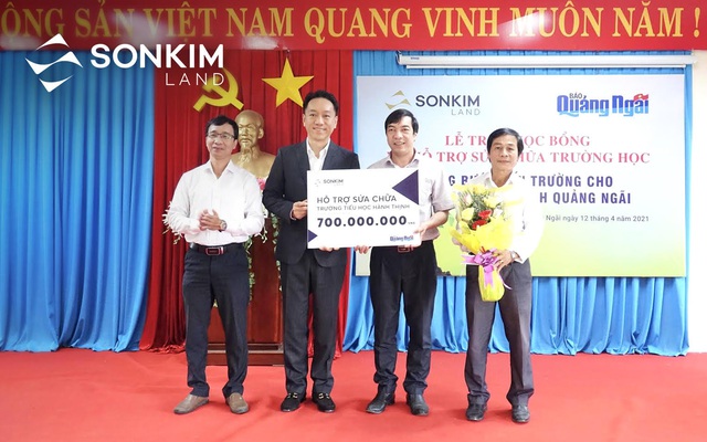 SonKim Land tiếp tục hỗ trợ 1 tỷ đồng cho học sinh tỉnh Quảng Ngãi
