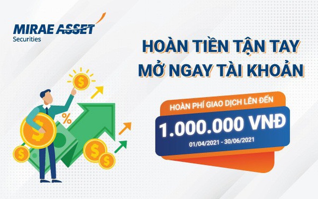 Mirae Asset dành tặng nhà đầu tư 1.000.000 vnd phí giao dịch