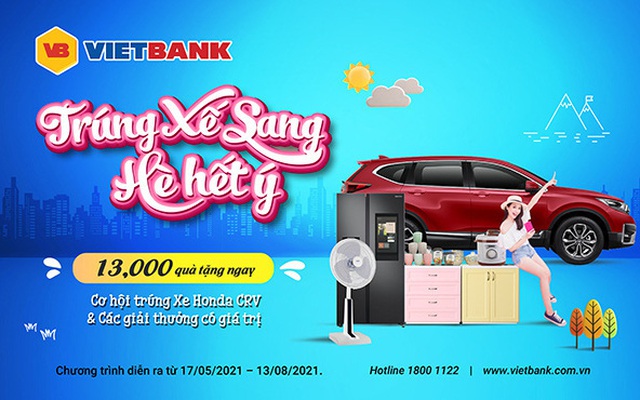 Khách hàng gửi tiết kiệm tại Vietbank có cơ hội trúng ô tô Honda CRV 1.5 E