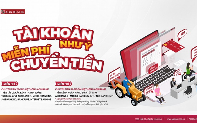 Agribank tiếp tục miễn phí dịch vụ chuyển tiền trên kênh Internet Banking