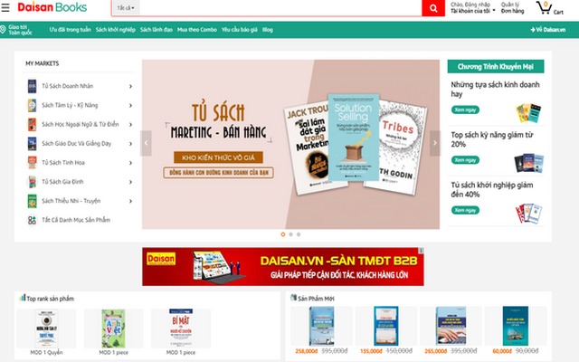 Mô hình bán sách trực tuyến độc đáo mang tên Daisan Books