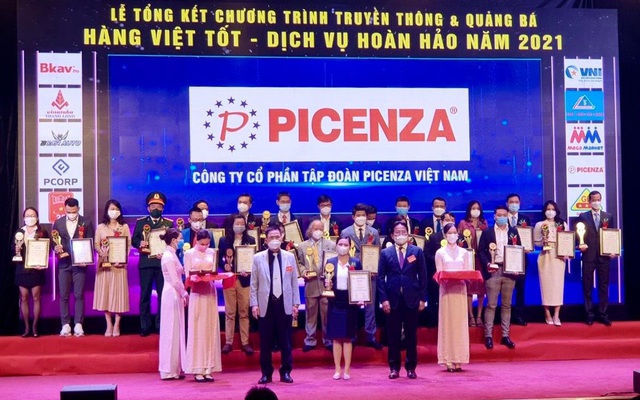 Picenza nhận giải thưởng Top 10 Thương hiệu nổi tiếng hàng đầu Việt Nam 2021