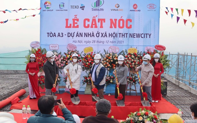 Lễ cất nóc tòa A3 – Dự án Nhà ở xã hội THT New City