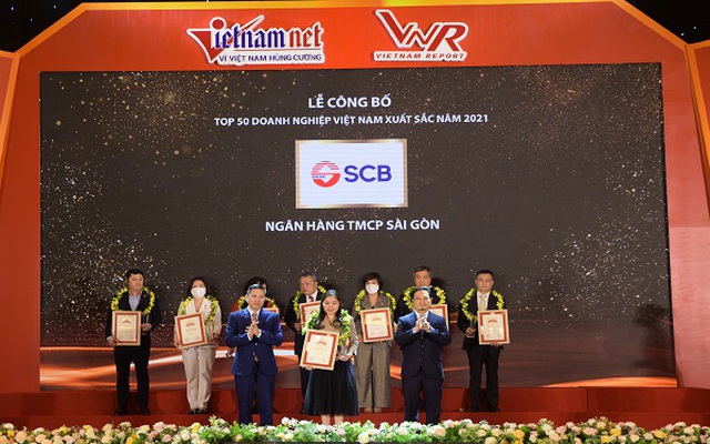 SCB được vinh danh Top 50 Doanh nghiệp Việt Nam xuất sắc năm 2021