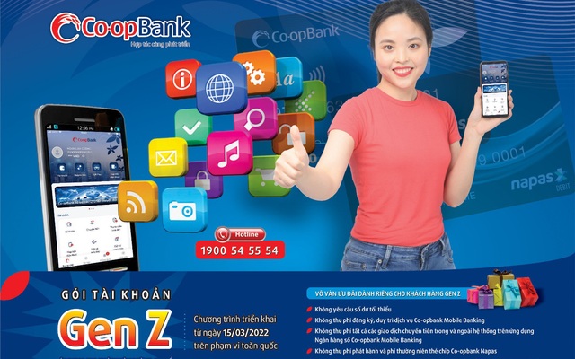 “Ưu đãi 5K” khi đăng ký Gói tài khoản Gen Z của Co-opBank