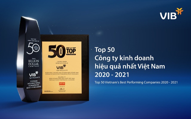 Tạp chí NCĐT: VIB dẫn đầu ngành ngân hàng trong TOP50