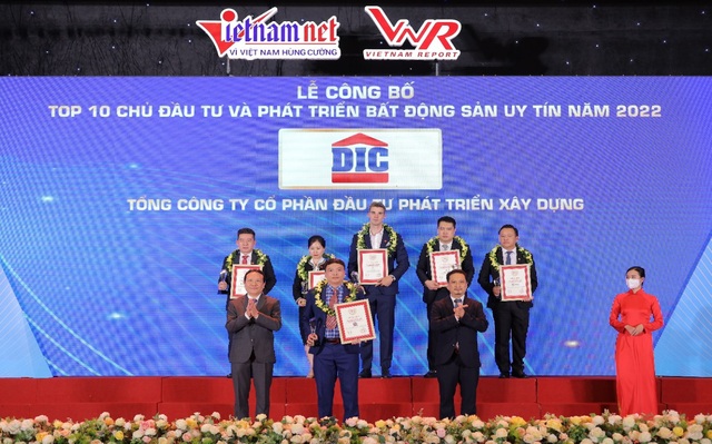 Tập đoàn DIC đạt top 10 chủ đầu tư bất động sản uy tín năm 2022