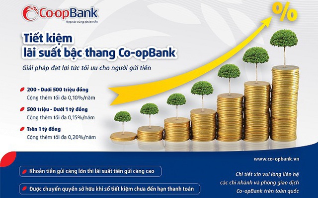 Tiết kiệm lãi suất bậc thang Co-opBank: Giải pháp tối ưu cho người gửi