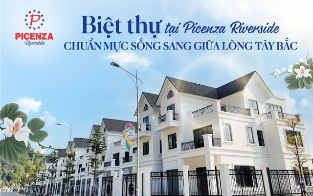 Biệt thự tại Picenza Riverside - Chuẩn mực sống sang giữa lòng Tây Bắc