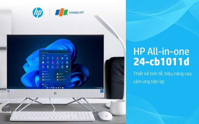 HP All-in-one 24-cb1011d: Thiết kế tinh tế, hiệu năng cao, cảm ứng tiện lợi