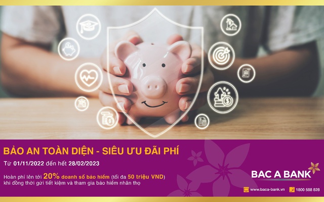 Bảo an toàn diện khi gửi tiết kiệm tại BAC A BANK