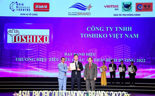 TOSHIKO nhận giải Top 10 thương hiệu tiêu biểu Châu Á - Thái Bình Dương 2022