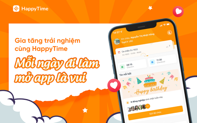 Khám phá nền tảng quản lý và gia tăng trải nghiệm nhân viên HappyTime