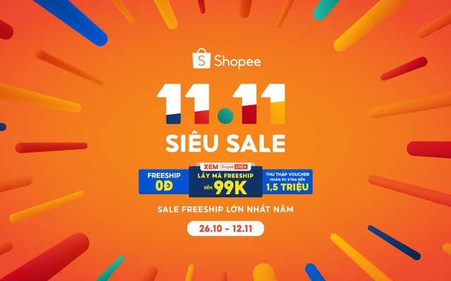 Shopee khởi động 11.11 Siêu Sale giúp người dùng mua sắm giải trí tiện lợi
