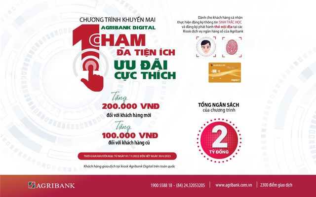 Ưu đãi xịn dành cho khách hàng trải nghiệm trong lĩnh vực thẻ Agribank Digital