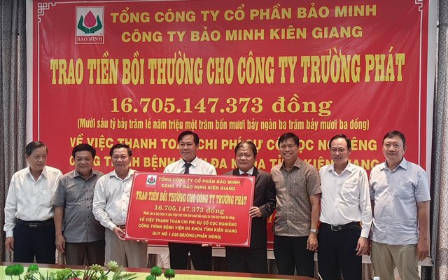 Bảo Minh bồi thường vụ tổn thất tại tỉnh Kiên Giang