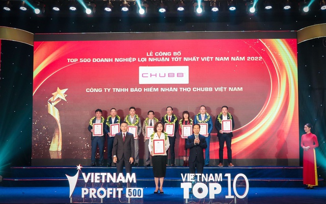 Chubb Life góp mặt “Top 500 doanh nghiệp lợi nhuận tốt nhất Việt Nam”