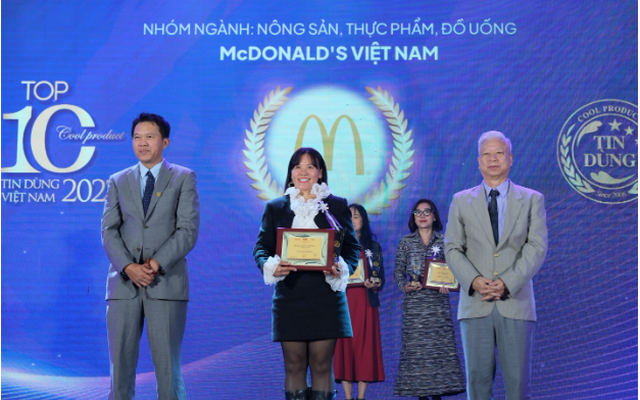 Mcdonald’s 5 năm liên tiếp đạt giải thưởng tin và dùng