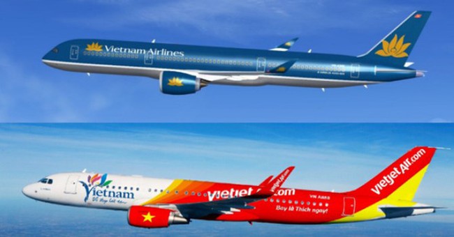 Cổ phiếu của Vietjet Air giảm 1,8% trong khi Vietnam Airlines tăng 3,9% sau đề xuất áp giá sàn vé máy bay